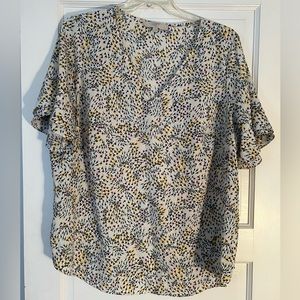 LOFT Plus floral blouse top size 18